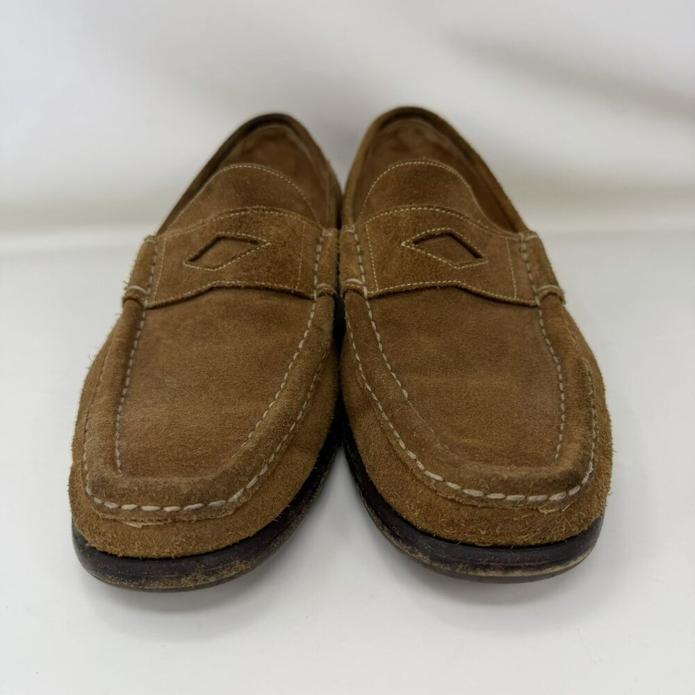 Eduard Meier Suede Leather Penny Loafers Brown Men’s Size 11 E - Picture 3 of 7